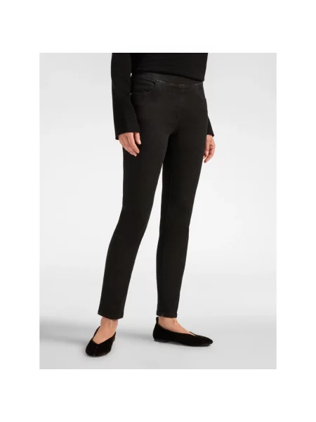 Skinny jeansy skinny Elena Miro' czarne