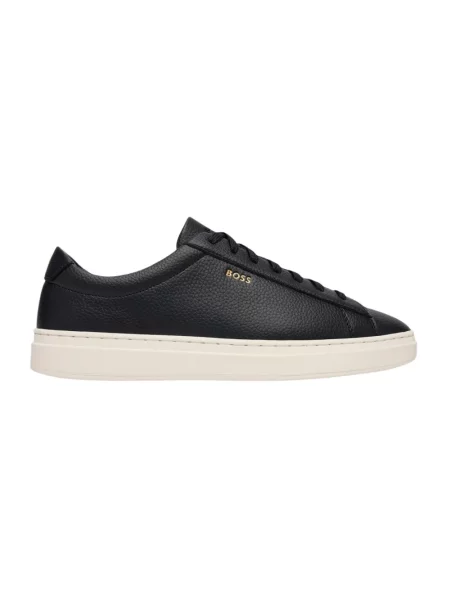 Sneakersy Boss skórzane czarne