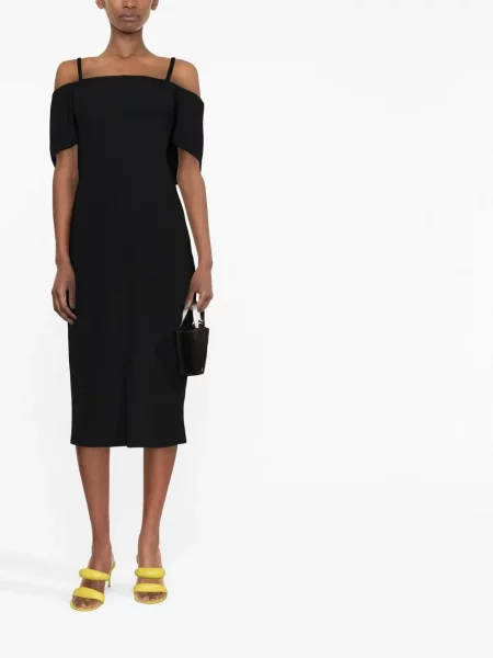 Kostiumas midi suknelė Victoria Beckham iki kelių juoda