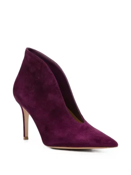 Pantofi cu toc Gianvito Rossi din piele de căprioară violet