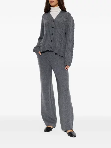 Cardigan Lisa Yang tricotate gri