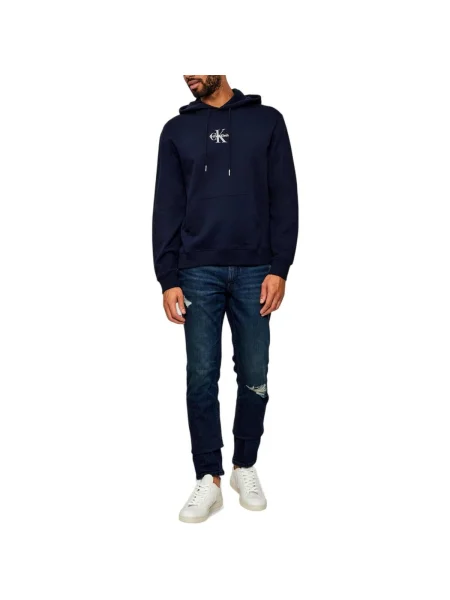 Geacă de blugi Calvin Klein Jeans din material terry albastru