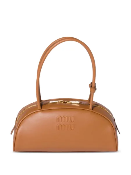 Geanta de piele Miu Miu din piele maro