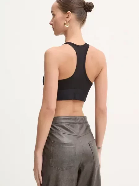 Sportovní podprsenka Diesel UFSB-COTTON-RACE-BRALETTE černá