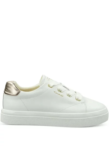 Bőr sneaker Gant fehér