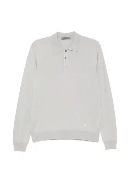 Gulerat tricou polo Corneliani gri