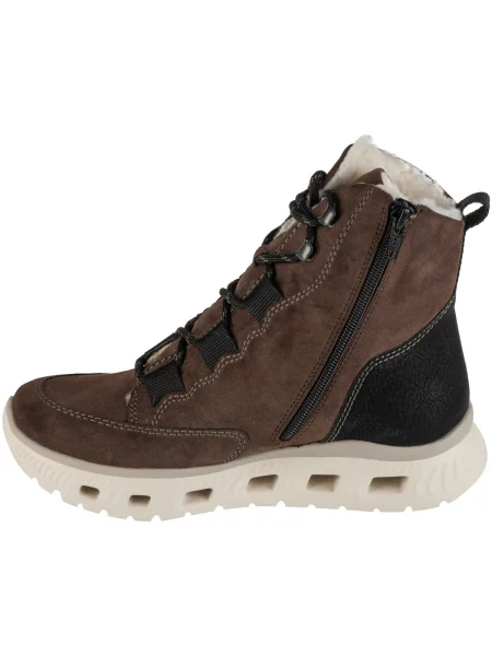 Sneakerși Rieker cu șireturi maro