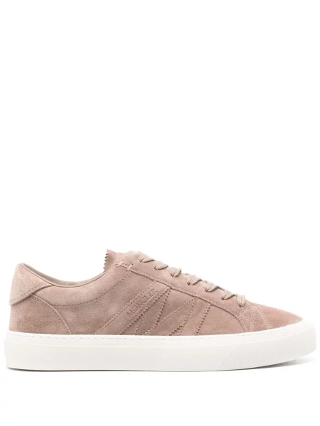 Sneakerși Moncler din piele de căprioară maro
