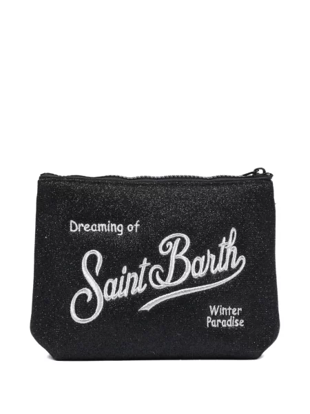 Geantă plic Mc2 Saint Barth cu broderie negru