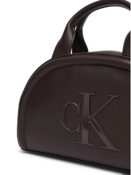 Calvin Klein Rankinė Bold Ck Dome Crossbody Vyšninė ruda