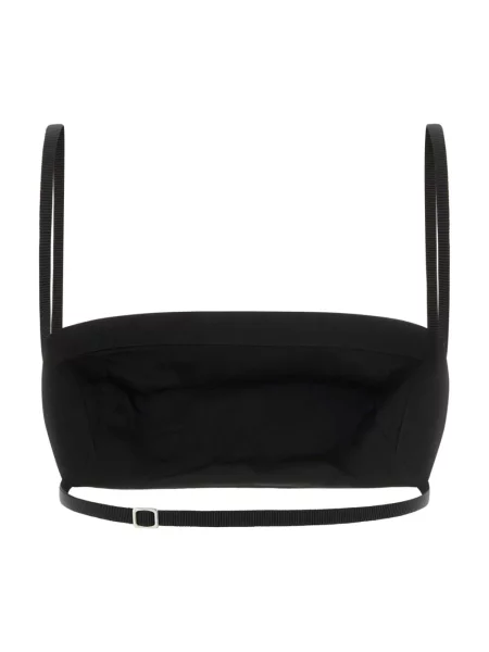 Top Jil Sander wełniany czarny
