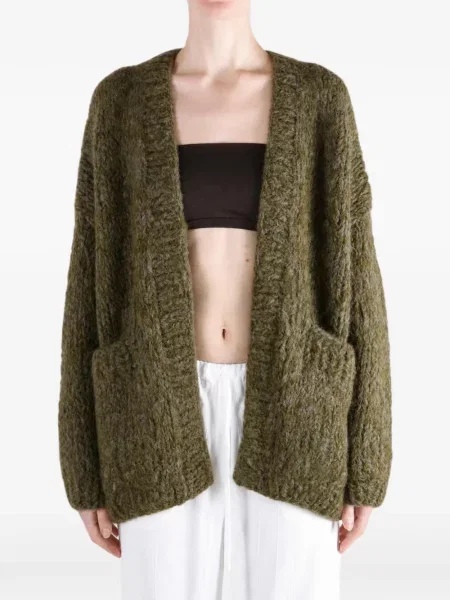 Cardigan Casey Casey tricotate chunky verde