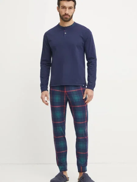 Pyžamo United Colors of Benetton tmavomodrá