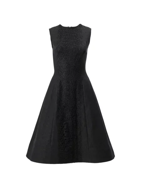 Rochie din denim Carolina Herrera din dantelă negru