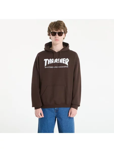 Hanorac cu glugă Thrasher cu glugă alb