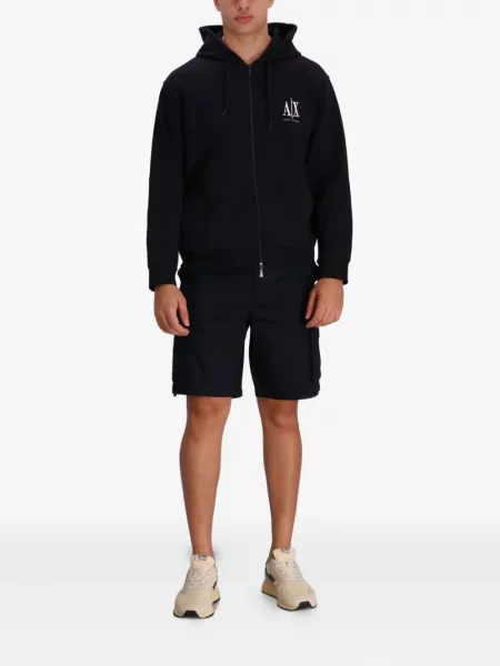 Hanorac cu glugă Armani Exchange negru