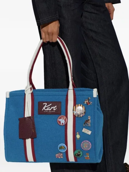 Шопинг чанта Kurt Geiger London синьо