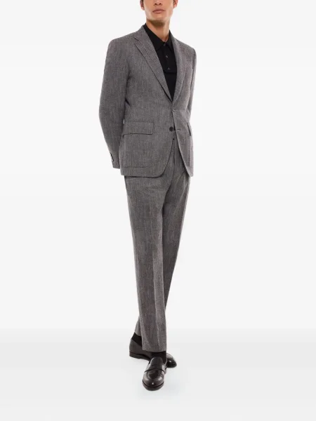 Sacou Fursac cu model herringbone gri