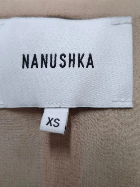 Fustă din piele Nanushka portocaliu