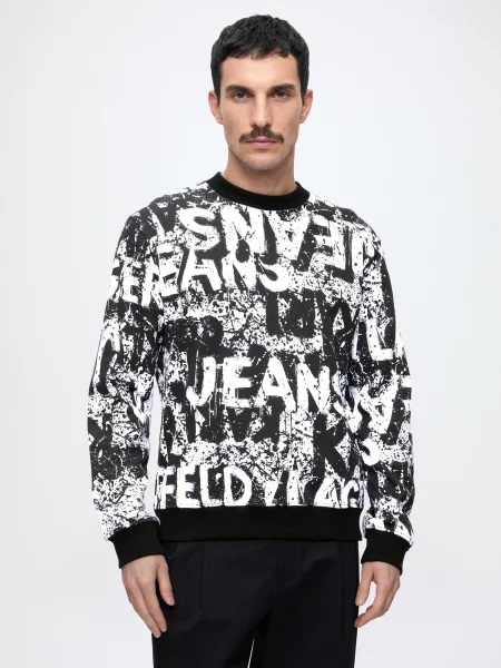 KARL LAGERFELD JEANS Mikina čierna biela