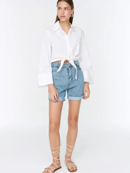 Pantaloni Trendyol albastru