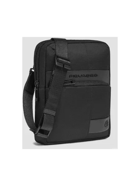 Torba crossbody Piquadro skórzana czarna