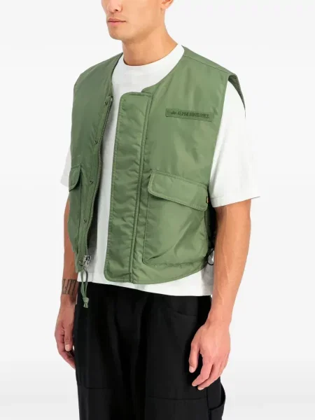 Vestă Alpha Industries cu legături verde