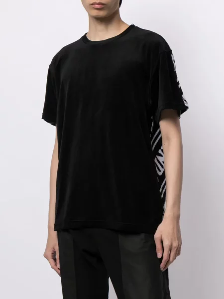 Tricou Mastermind Japan din velur cu imagine negru