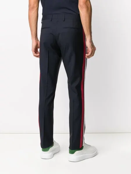 Pantaloni Valentino Garavani cu dungi negru