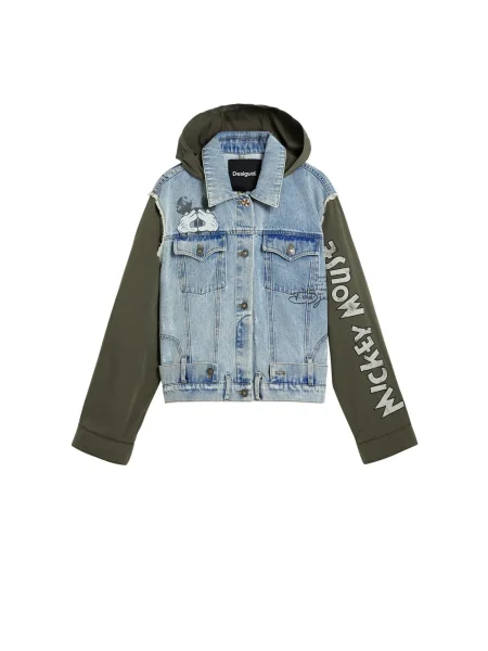 Desigual Geacă de primăvară-toamnă Mickey Mouse albastru / oliv alb