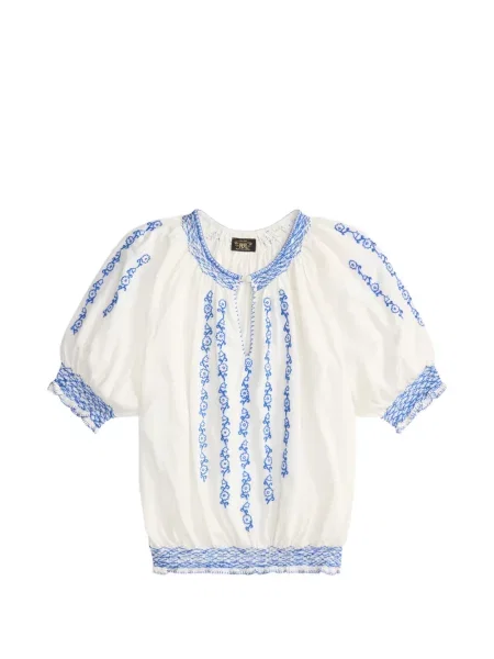 Bluză Ralph Lauren Rrl cu model floral alb