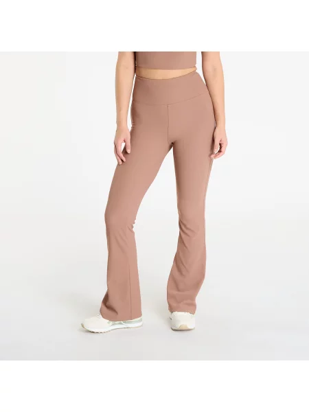 Leginsy Urban Classics Ladies Flared Leggings Rib Light Brown L brązowe