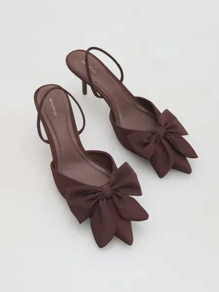 Туфли Reserved с бантом коричневые