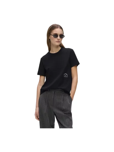 Koszulka Karl Lagerfeld z logo czarna
