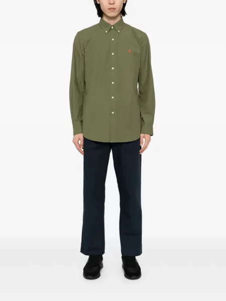 Pulover Polo Ralph Lauren cu broderie din jacard verde
