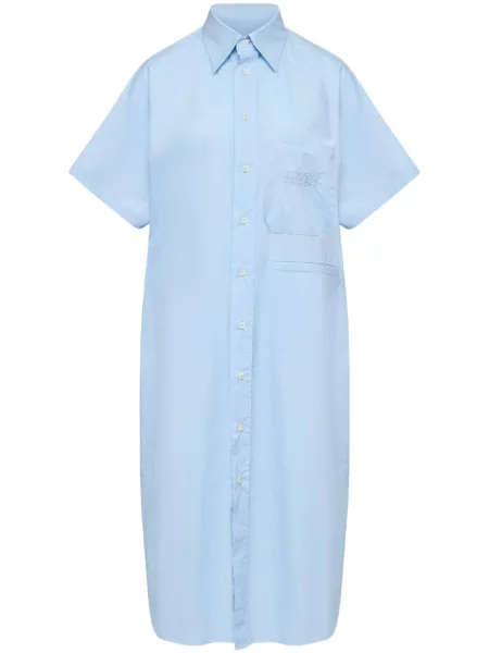 Sukienka koszulowa Mm6 Maison Margiela garniturowa niebieska