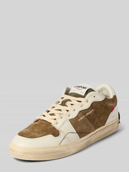 Sneakersy z obszyciem w kontrastowym kolorze model PLAYOFF' Crime London beżowe