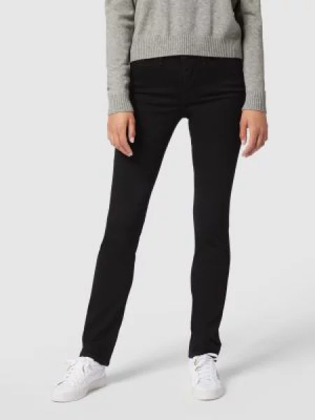 Jeansy o kroju shaping slim fit z dodatkiem streczu model Levi's® 300 czarne