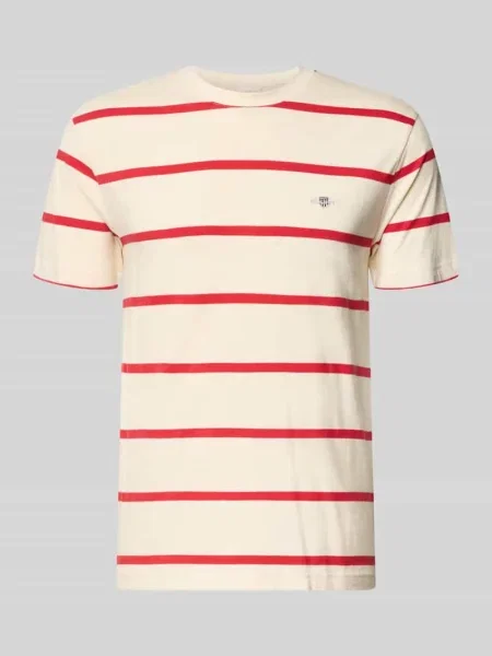T-shirt o kroju regular fit z wyhaftowanym logo Gant biała