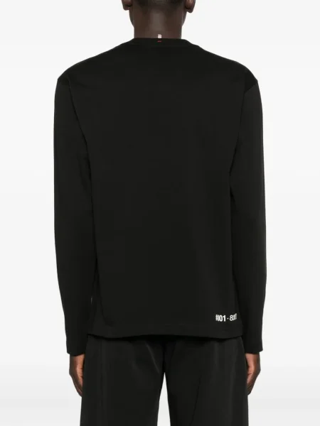Hanorac Moncler Grenoble cu broderie negru