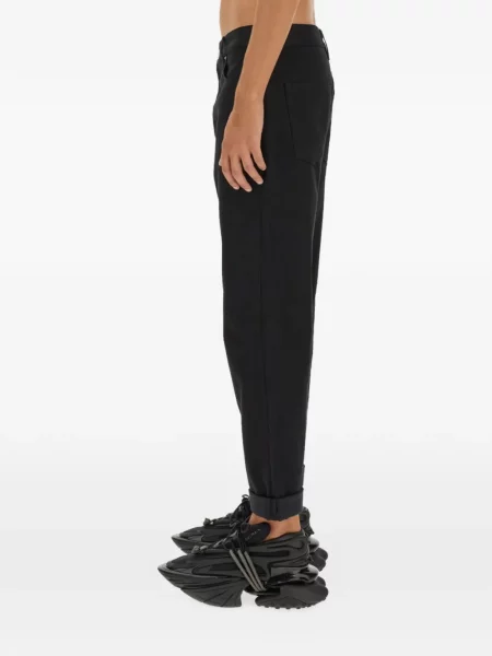 Džíny s ohrnutým lemem Balmain černé