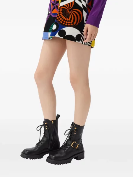 Botine Versace din piele negru