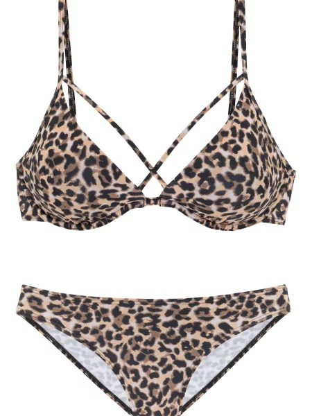 BRUNO BANANI Bikini rjava črna