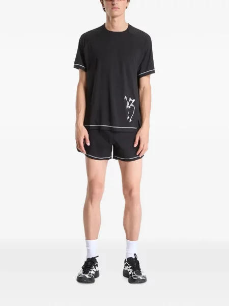 Pantaloni scurți Y-3 cu imagine negru