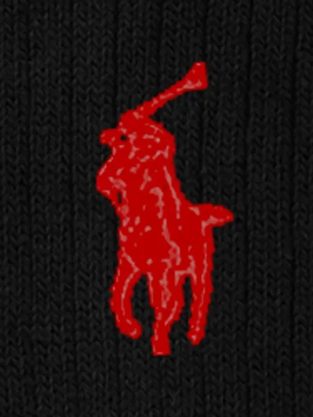 Șosete Polo Ralph Lauren cu broderie în carouri plisate albastru