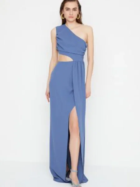 Rochie de seară Trendyol albastru