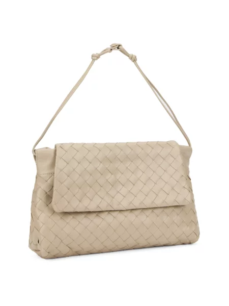 Torebka Bottega Veneta skórzana beżowa