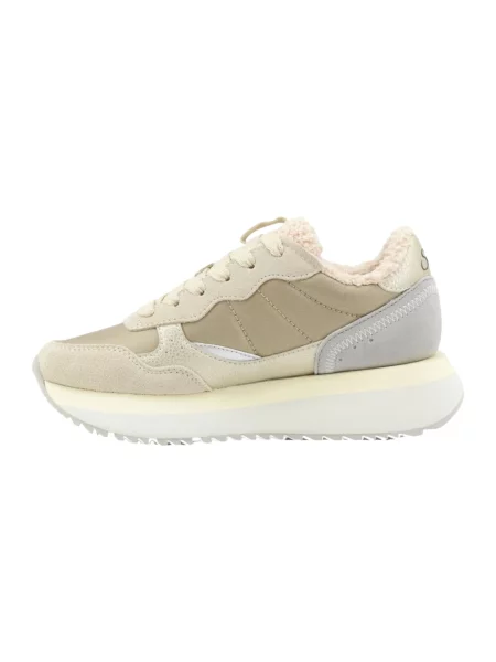 Sneakersy Sun68 typu teddy beżowe
