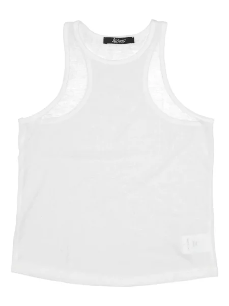 Top La Rose din jerseu alb