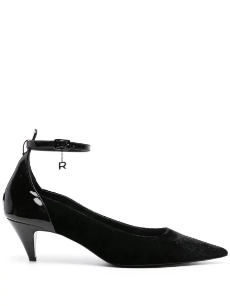 Pantofi cu toc Rochas din piele de căprioară negru